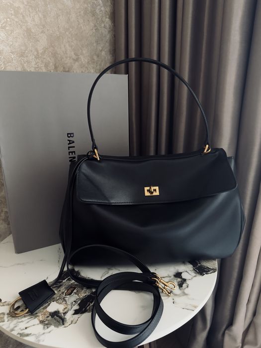 Шкіряна сумка чорна