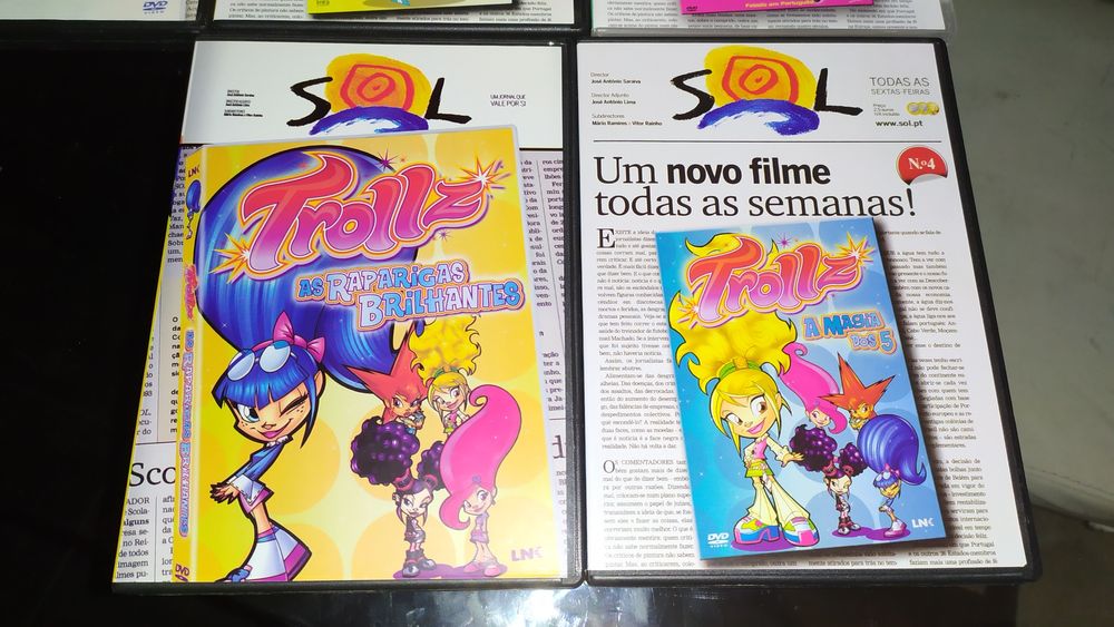 Coleção nova de 5 DVDs infantis da coleção Sol