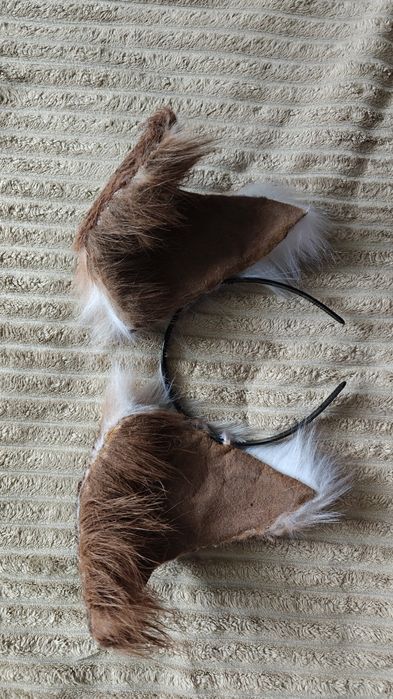 Furry therian uszy Dino mask skull dog cosplay kostium