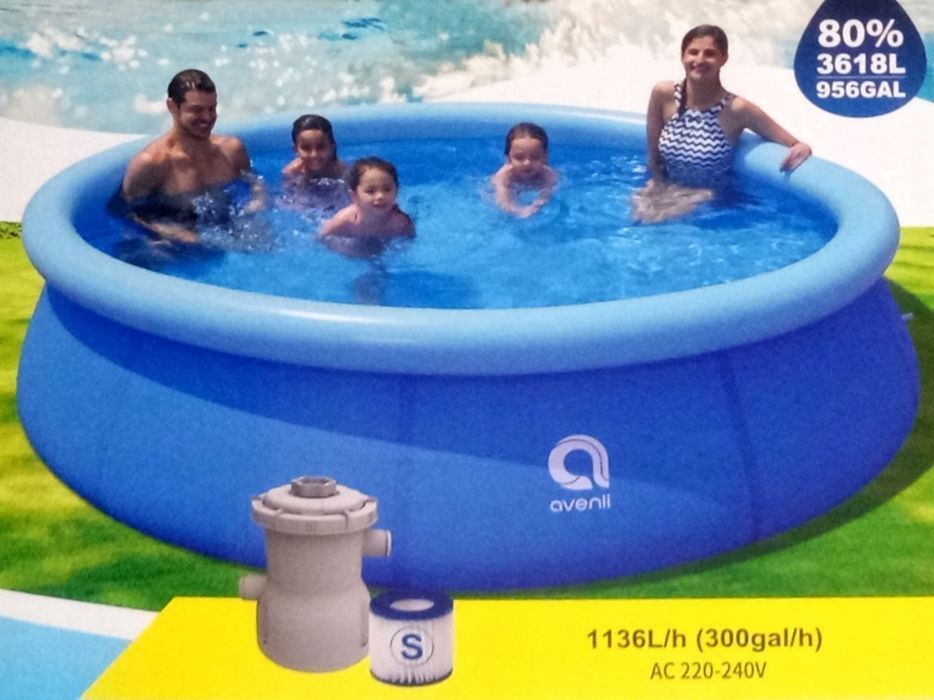 Basen rozporowy okrągły 76x300cm - Avenli - 3618L