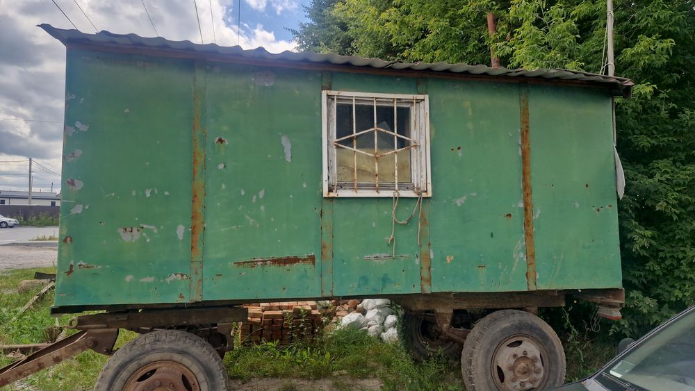 Пост охорони на колесах Битовка вагончик сторожка охраны Бытовка