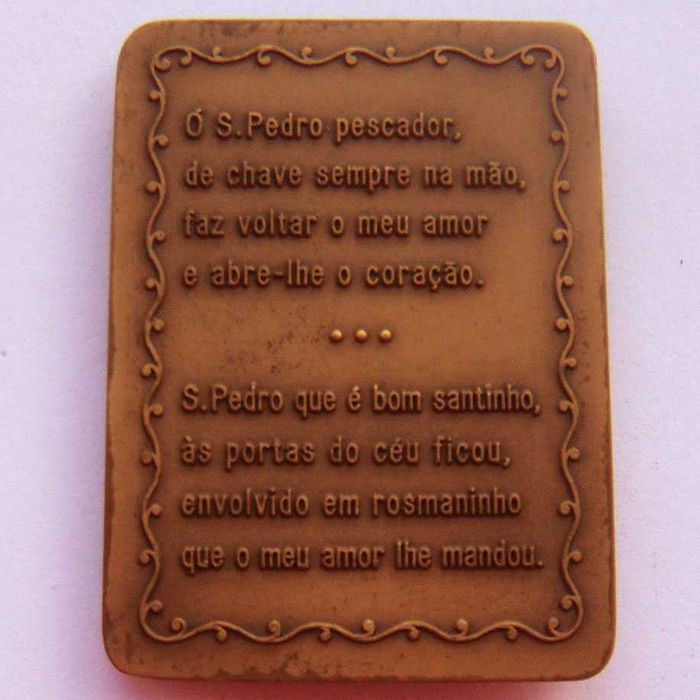 Medalha de Bronze São Pedro Apóstolo com Chaves