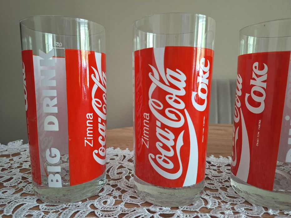 Zestaw 6 szklanek szkanki szkalnka BIG DRINK zimna Coca-Cola Coke 500ml 0,5l wersja POLSKA