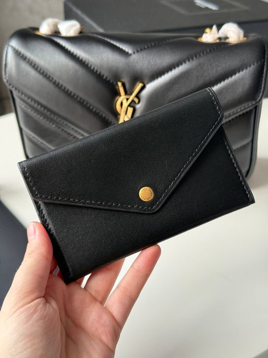 Сумка YSL Yves Saint Laurent LouLou Small Lux 1:1 шкіра | чорна