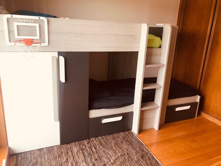 Estrutura cama Beliche com arrumação