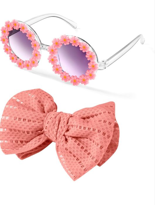 Zestaw dla dziewczynek opaska z kokardą + okulary