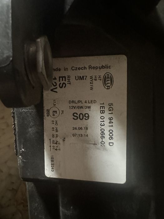 Фари volkswagen golf 7