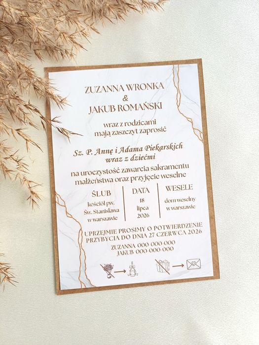 Zaproszenie na ślub wesele Dla gości