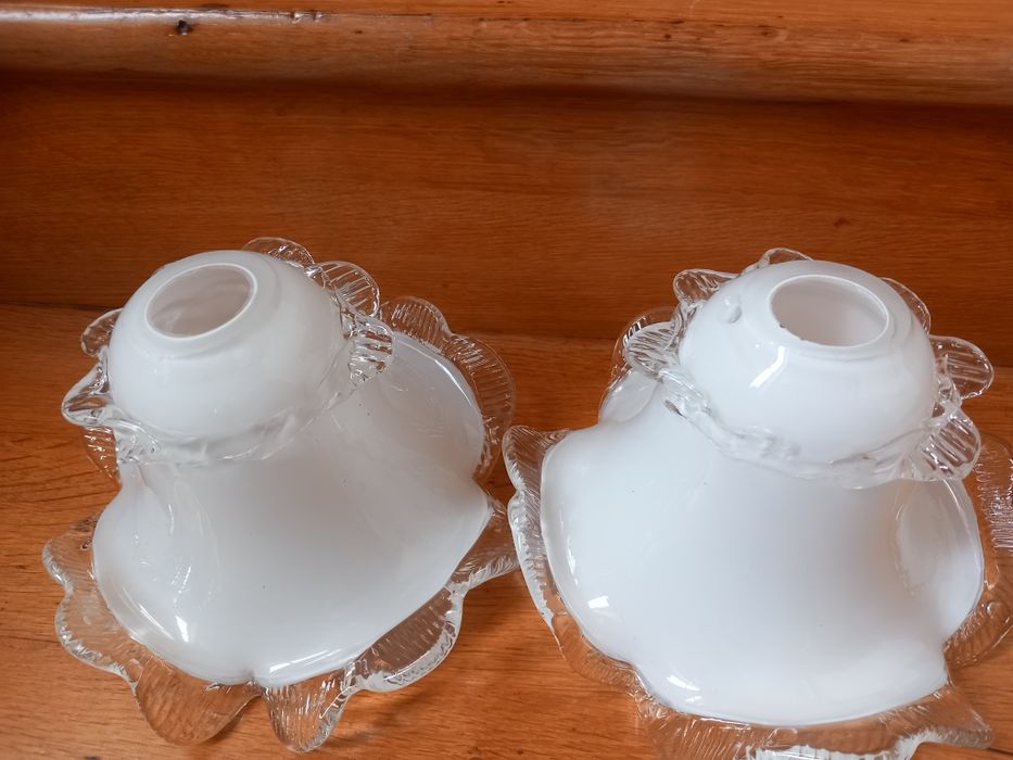 Par de abat-jours vintage em vidro