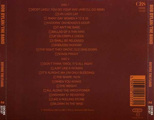 Bob Dylan / The Band – Before The Flood (Live 2CD)