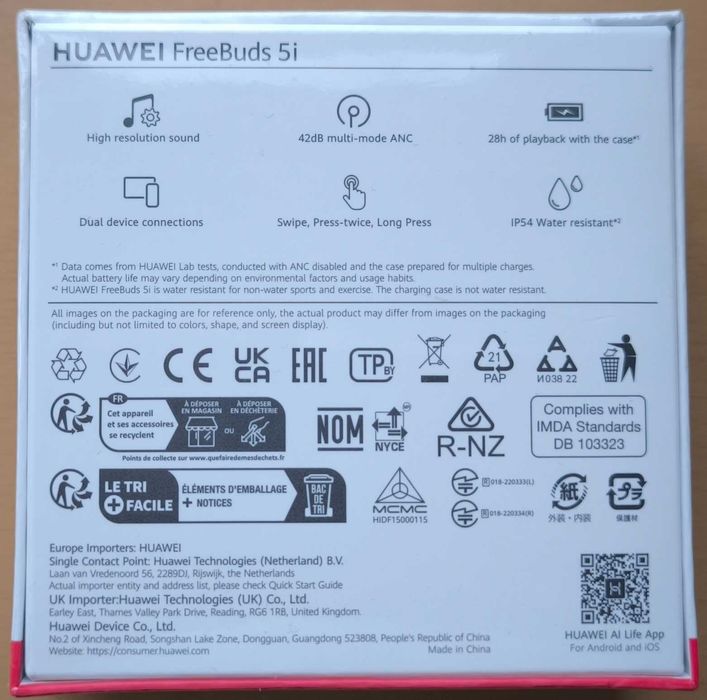 HUAWEI FreeBuds 5i (NOVOS)