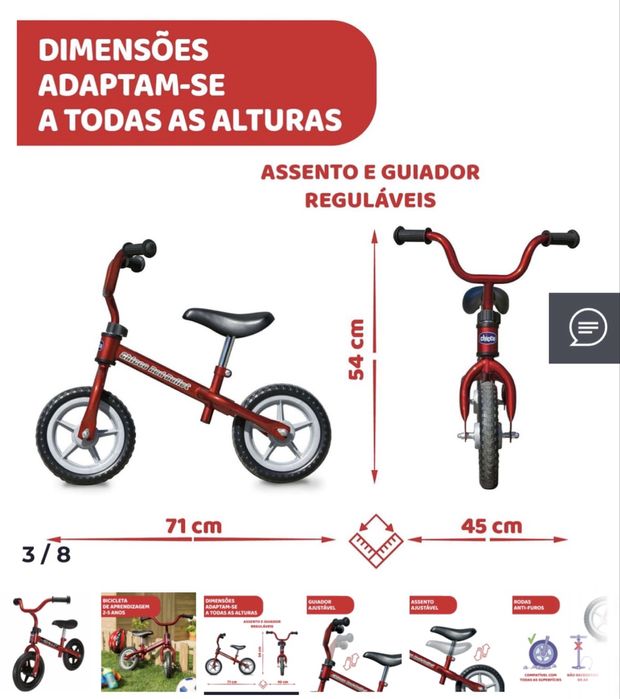 Bicicleta aprendizagem Chicco Red-Bullet.