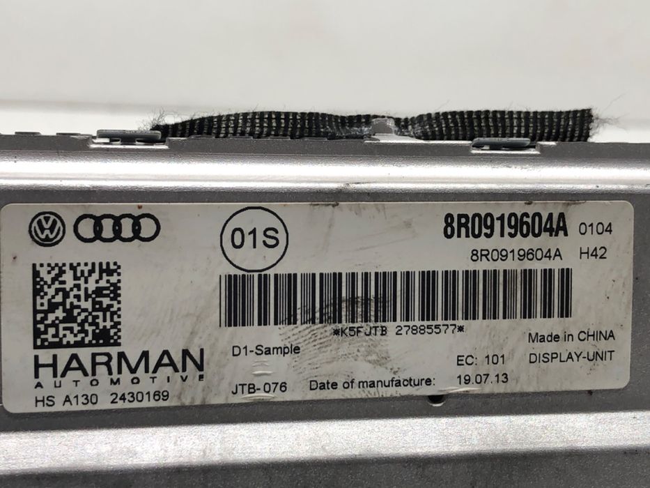 WYŚWIETLACZ AUDI A4 B8 8R0919604A 07-15 EKRAN MONITOR, MULTIMEDIA