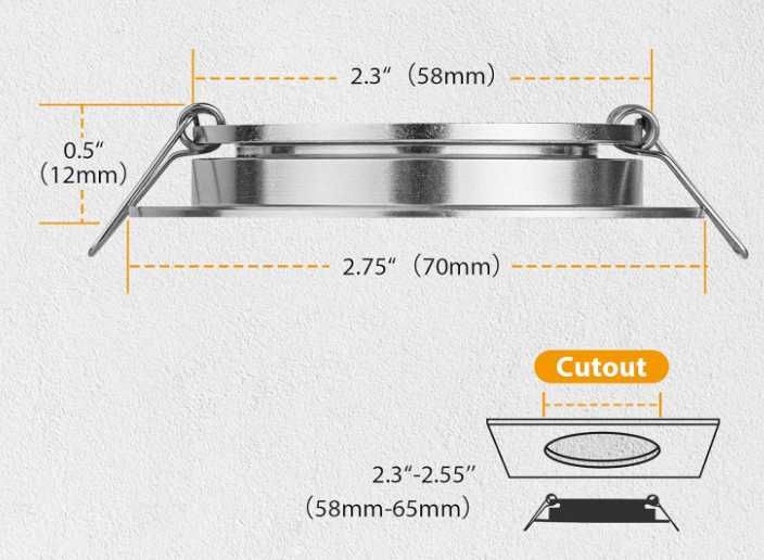Zestaw 4x oczka LED 12V Cloksh – 3W sufitowe