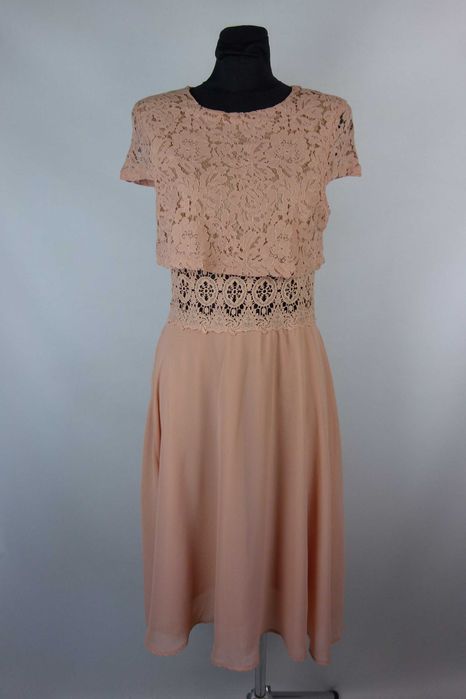 Boohoo szyfonowa sukienka midi z koronką 10 / 36