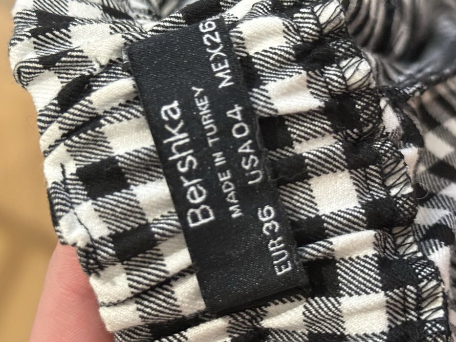 Spodnie w kratę, bershka 36