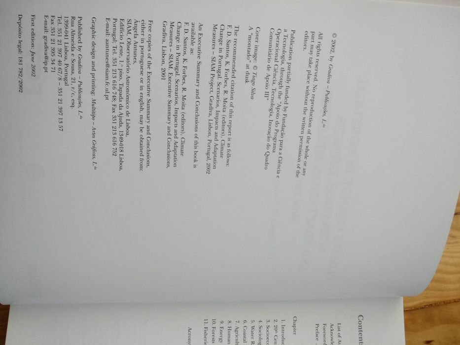 Livros SIAM I e SIAM II - alterações climáticas em Portugal