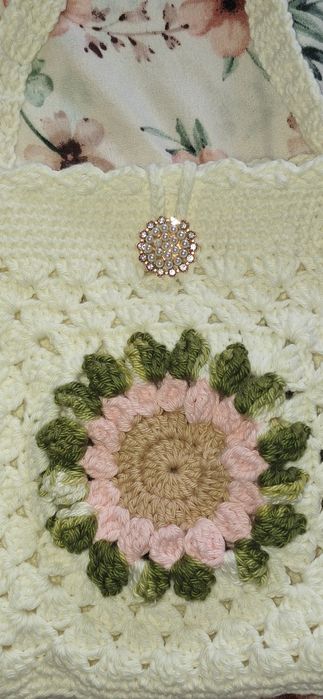 Bolsa square  croche