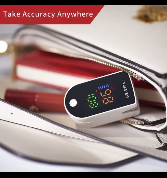 Oximetro de dedo com bolsa de armazenamento