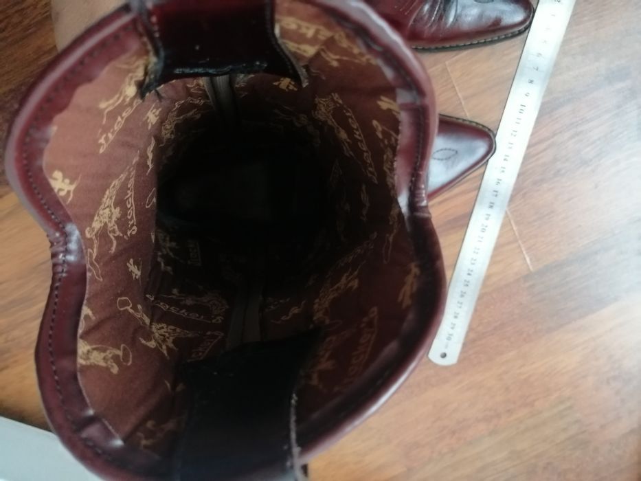 Сапоги boots ковбойские козаки красные кожа 36 корпоратив ковбой носок