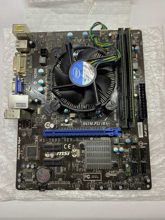 Комплект lga 1155(проц, ОЗУ, мат. плата, кулер)
