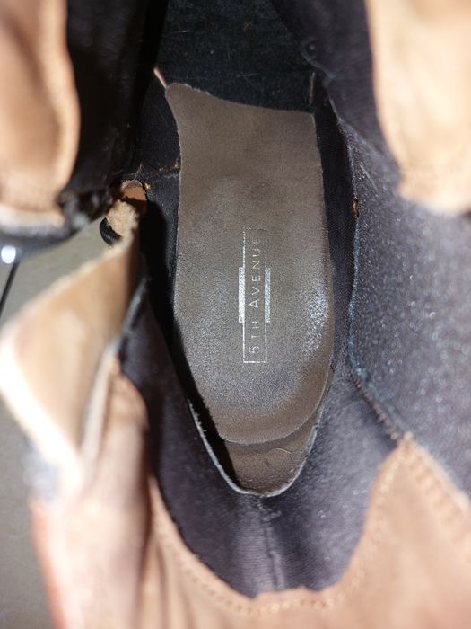 Botki 5th Avenue skóra brąz