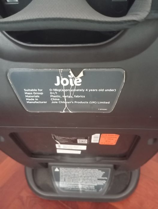 Cadeira Auto Joie 0-18kg