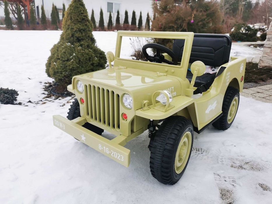 Jeep Retro 4x4 autko terenowe auto pojazd samochód akumulator elektryc
