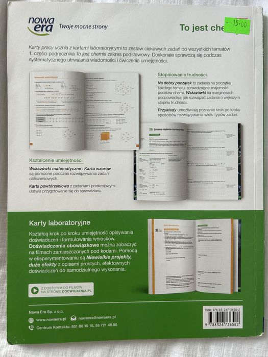 Karty pracy ucznia, chemia 1