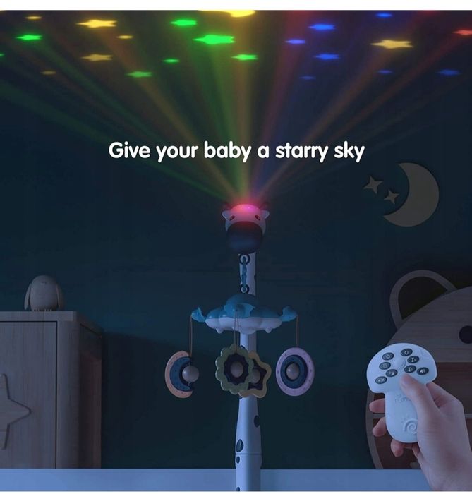 Karuzela żyrafa do łóżeczka projektor + pilot