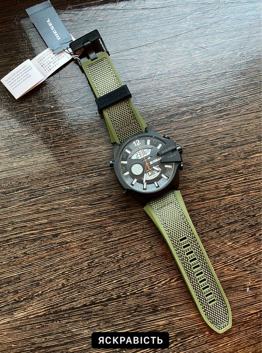 -60% Diesel Mega Chief DZ4549 годинник хакі хаки часы мужские большие