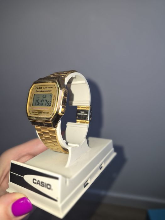 Zegarek na rękę casio, złoty, model 3298