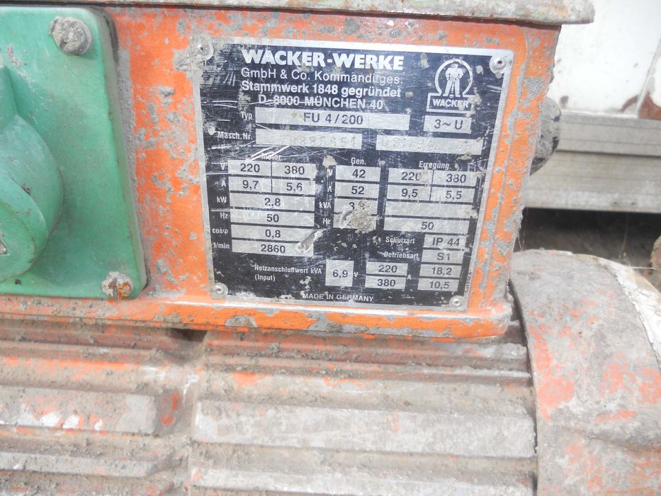 Buława do betonu WACKER Oryginalna Mocna  Kpl ze Skandynawii