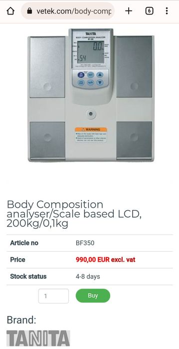 Balança Profissional Tanita BF-350