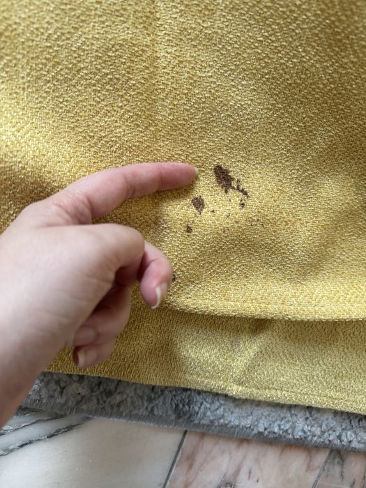 Cortinas para varão amarela