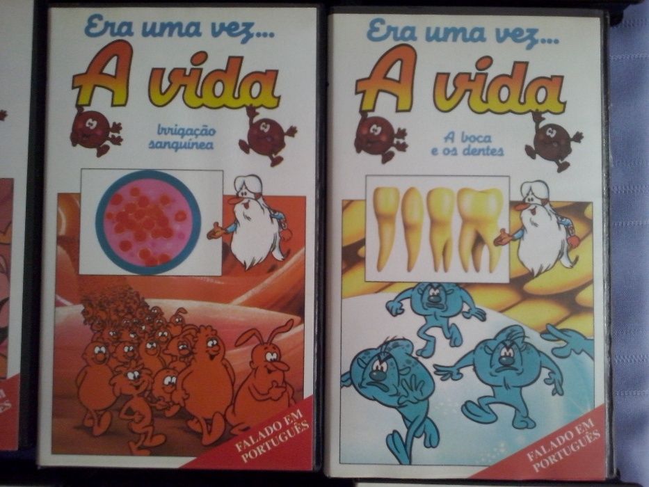 colecção, de cassetes video vhs, era uma vez, A vida