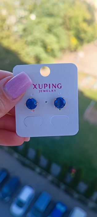 Сережки медичне золото ювелірна біжутерія