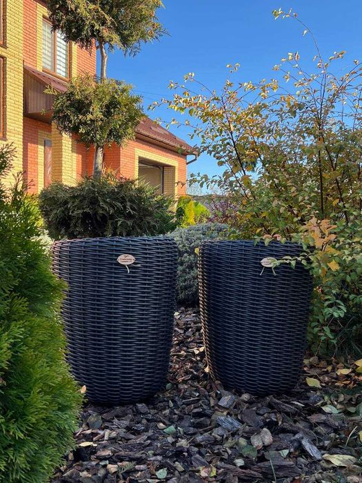 Різні кашпо з ротангу для квітів, вазонів, декоративних рослин від 5л