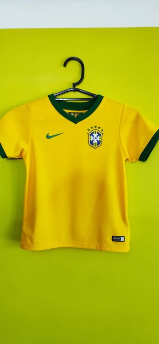Koszulka t-shirt piłkarski Brazylia żółta Canarinhos. Nike  home 2014