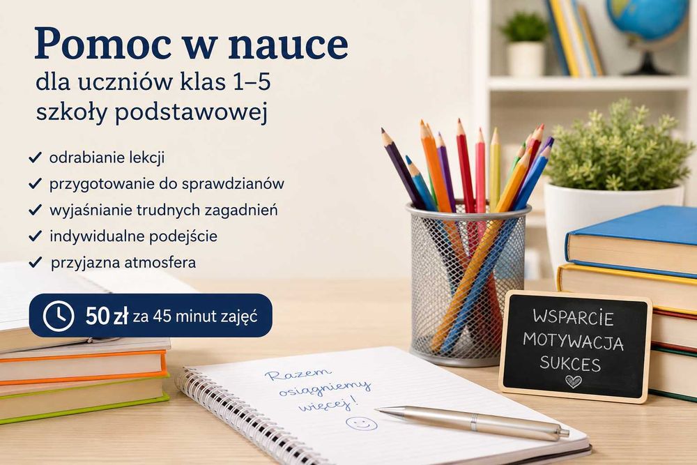 Korepetycje - Pomoc w odrabianiu lekcji
