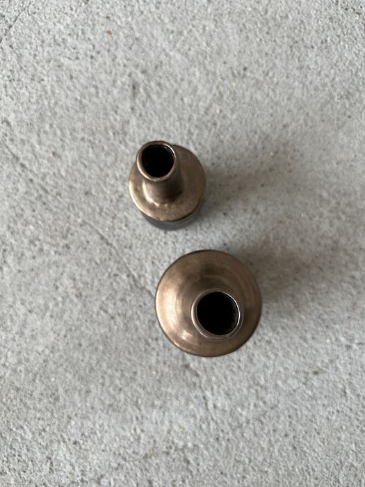 Wazon Ferox Aluro 2 szt ceramiczny miedziany surowy LOFT industrial