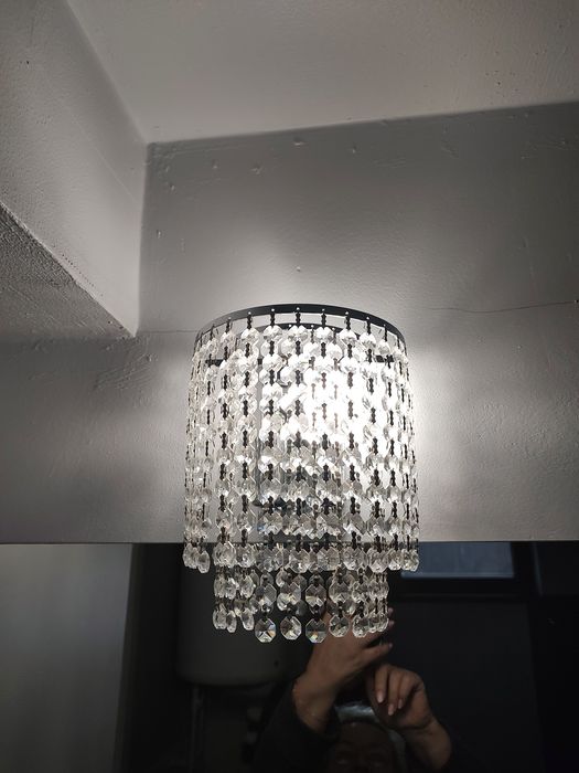 Kinkiet Glamour, kryształowy