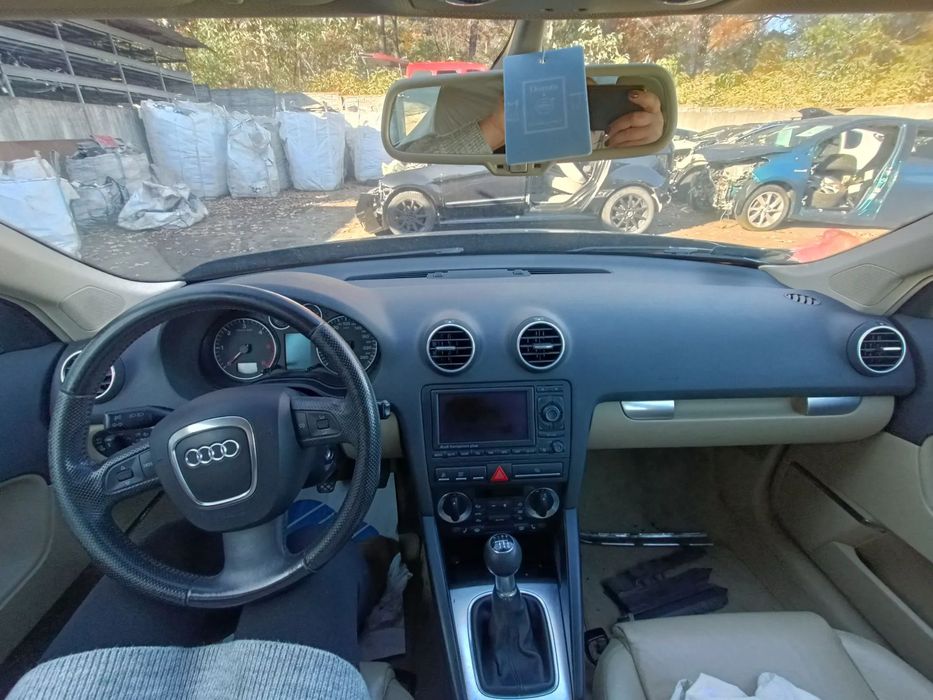 AUDI A3 II 8P 04-13 2007 r. SPORTBACK deska rozdzielcza + pasy lewy i prawy przód + moduł + AIRBAG  *