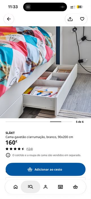 Cama ikea com gavetas