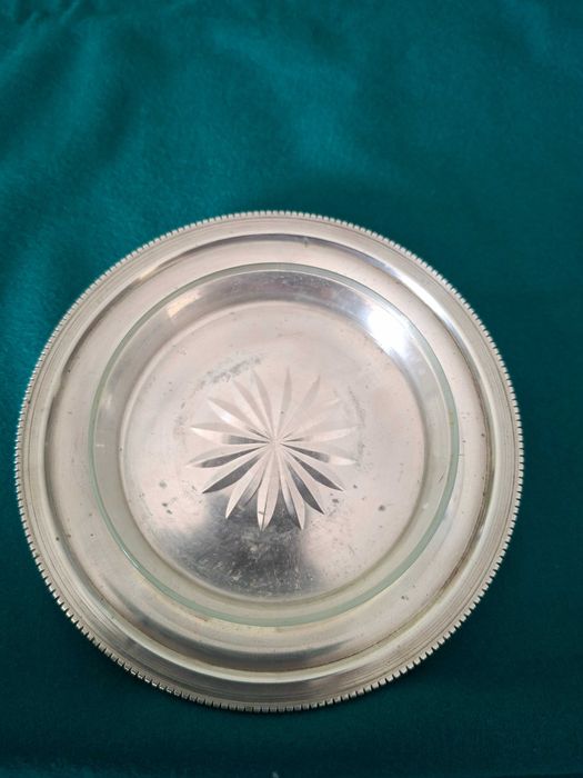 Magnífico manteigueiro de mesa antigo em Prata de Lei Portuguesa (período 1887-1937