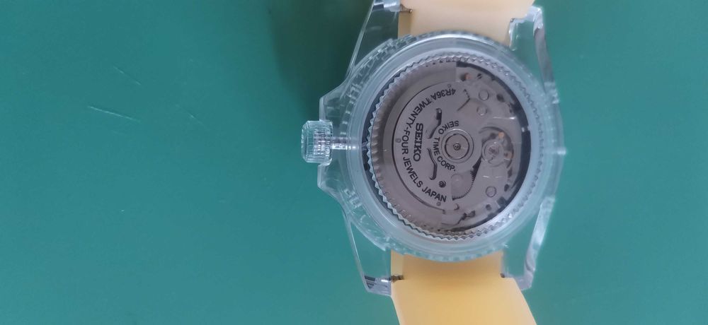 Seiko mod - transparente mecanismo seiko - NOVO - Único