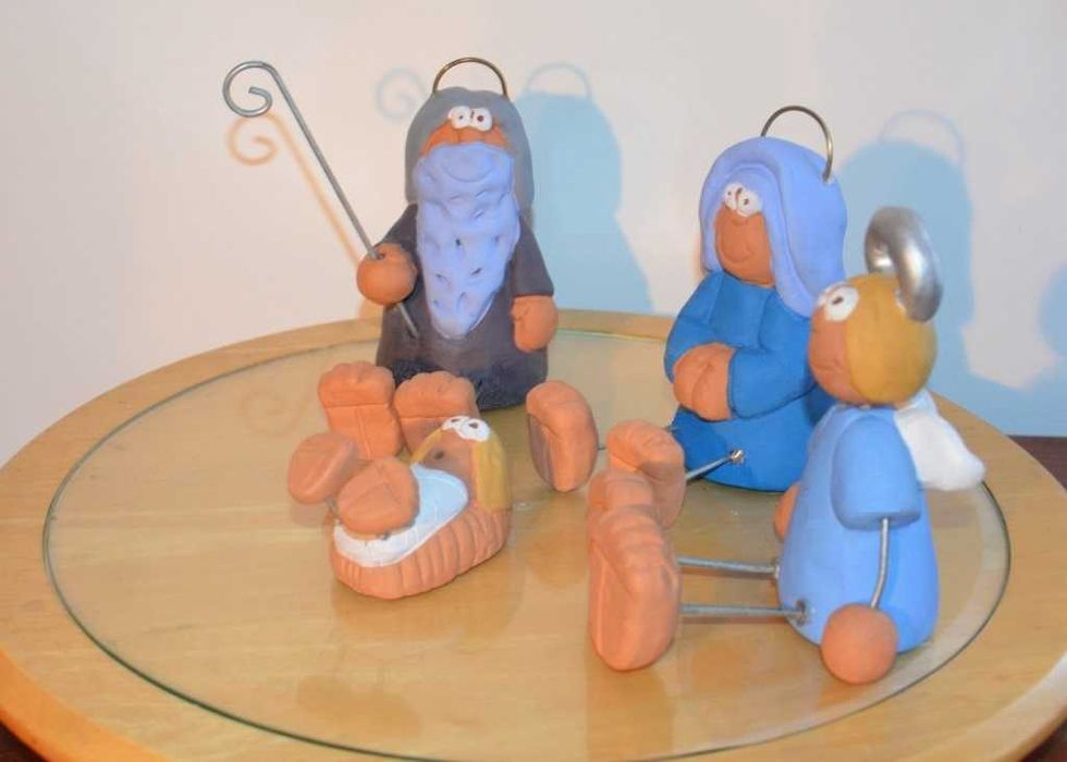 Presépio Artesanal em Cerâmica, com 4 peças