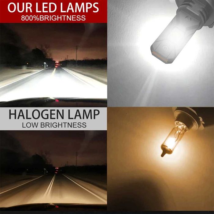 H7 Canbus2 Peças Lâmpada LED Turbo 5570 CSP  Super Brilhante  12V Branco 6000K