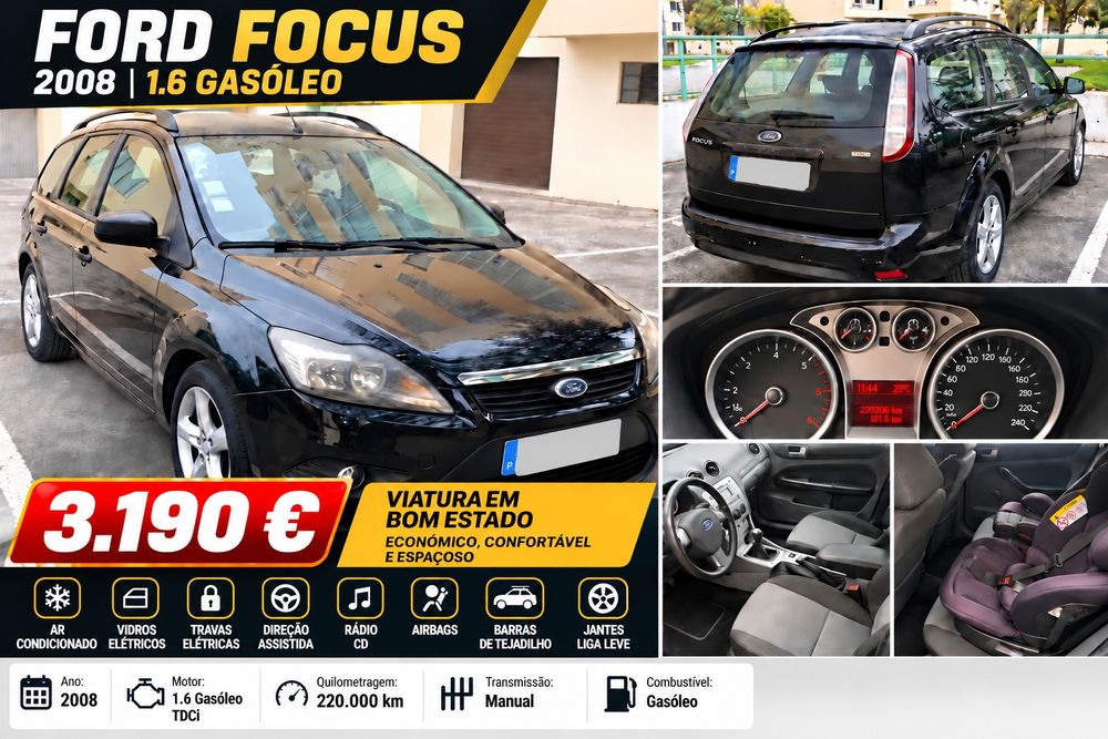 Focus 2008 1.6 gasoleo km 220