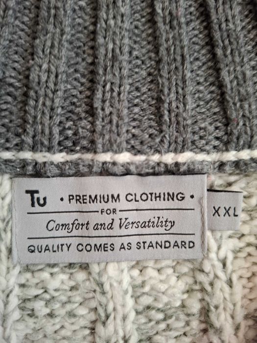 Sweter męski XXL - golf zapinany na zamek - obwód 140cm